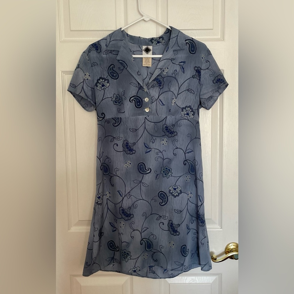 Vintage paisley print shirt dress